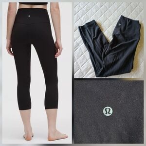 Lululemon Align High-Rise Crop Leggings 21" Size 6 Black